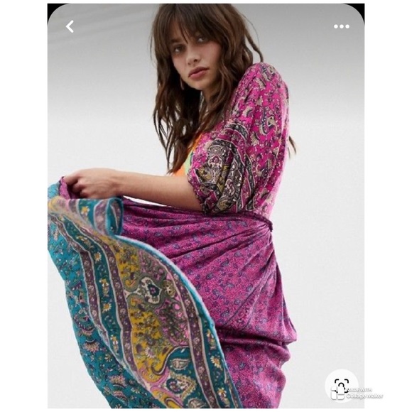 Free People Green What You Want Maxi Dress Size L (oversized) - Picture 14 of 15